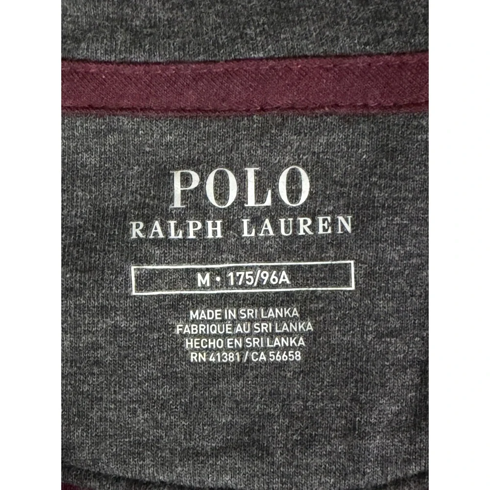 Polo Ralph Lauren Luxury Jersey Quarter Zip Pullover Sweater Mens Medium Red